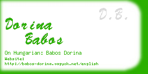 dorina babos business card